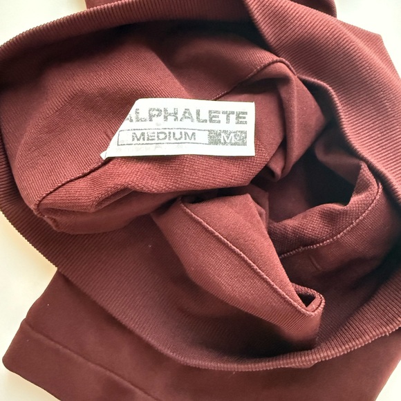 Alphalete Women's Shorts in Burgundy - Picture 4 of 4